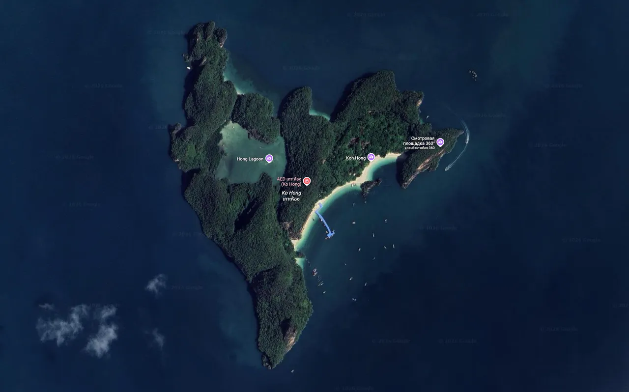 Остров Хонг на гугл картах